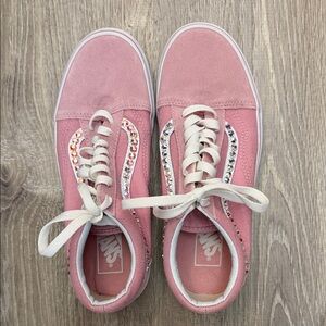 Vans Pink DIY Rhinestone Women's Sneakers